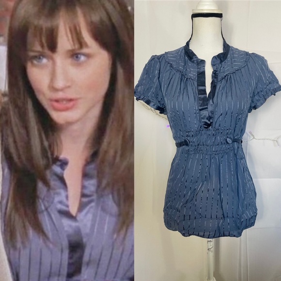 Marc Jacobs Tops Marc Jacobs Blue Satin Blouse Aso Rory Gilmore
